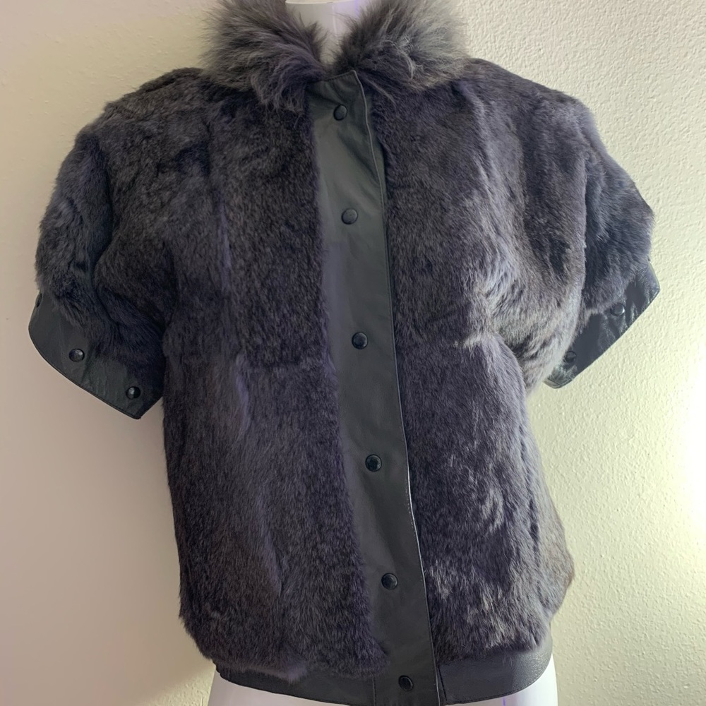Grey fur jacket